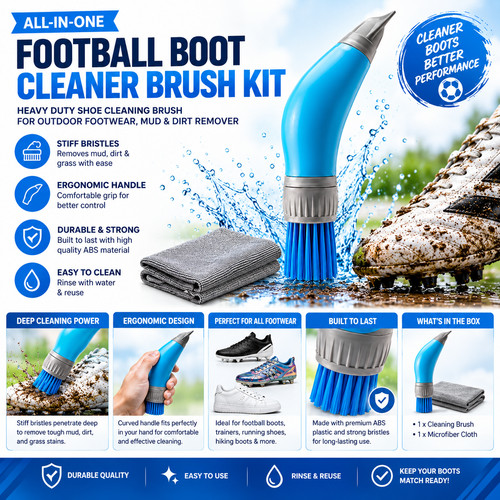 Football boot cleaner brush - football,