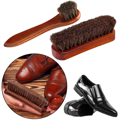 Horsehair shoe brush shine - horsehair,