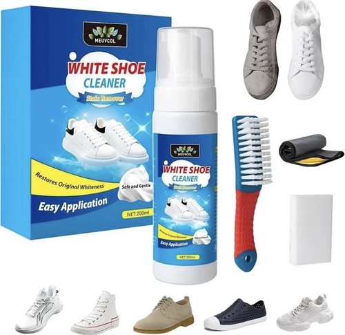 White shoe cleaner kit 200ml - white,