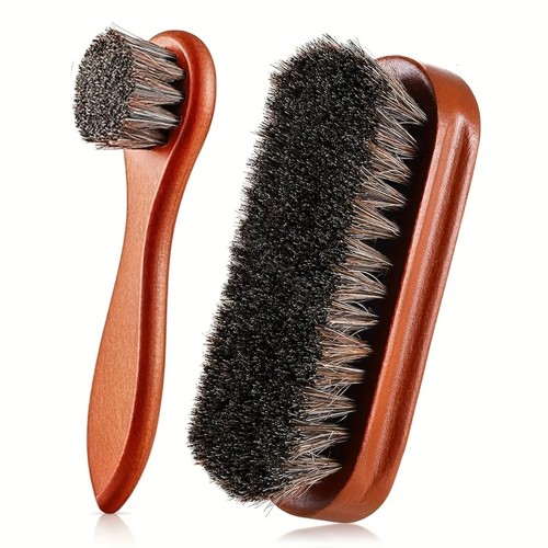 Piece horsehair shoe brush - 2-piece,
