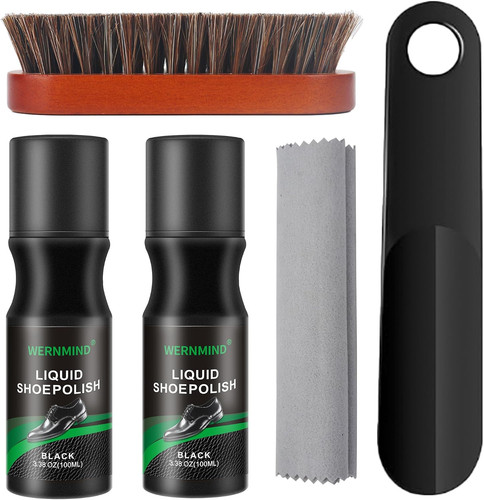 Black liquid shoe polish - liquid,