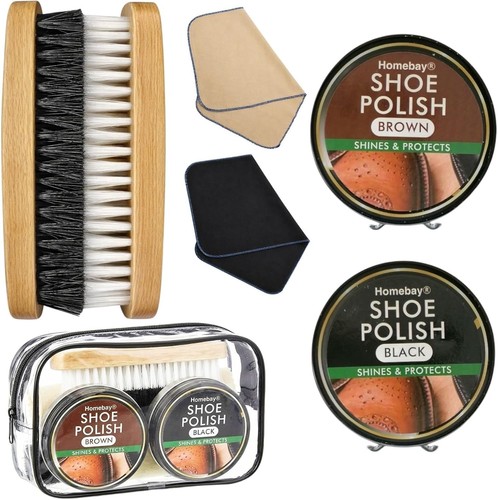 6pc shoe polish - kit, black