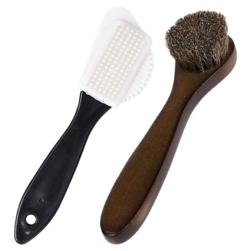 Wood handle shoe - shoe, brush