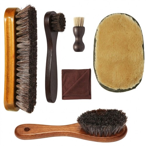 Horsehair shoe shine kit - shoe,