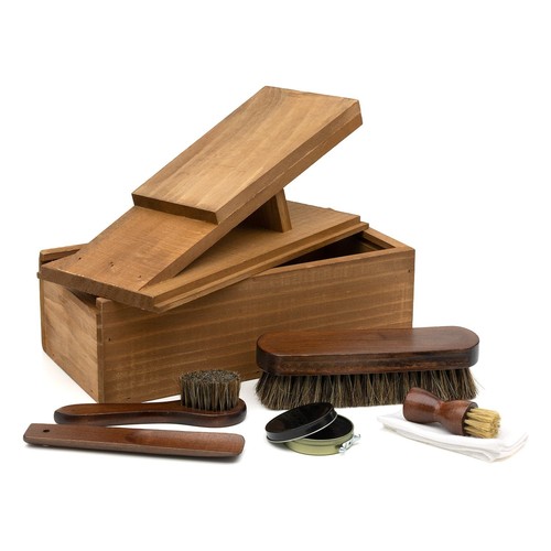 Boot cleaning kit wooden 7pc - kit,